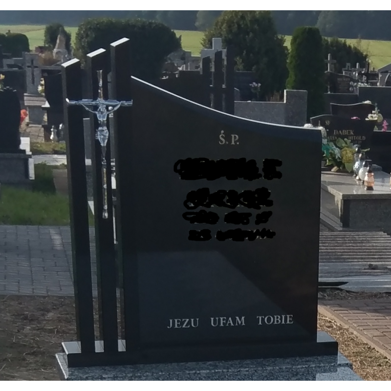 TABLICA + SŁUPKI BLACK W